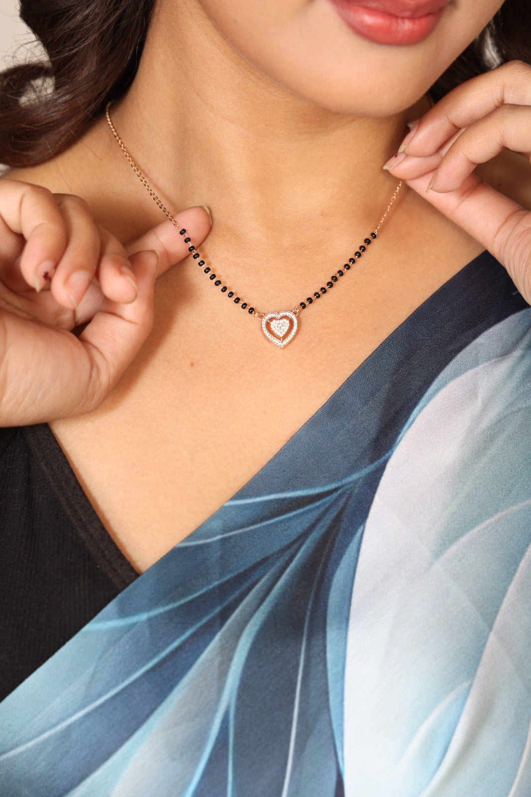 Dilara Heart Mangalsutra – Symbol of Love & Devotion by Nivora Jewel