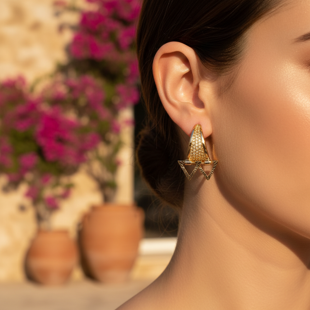 Celeste Star Hoop Earrings