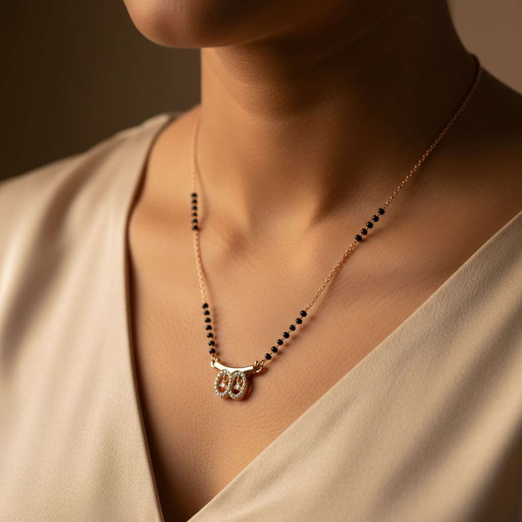 Dual Drop Diamond-Style Mangalsutra