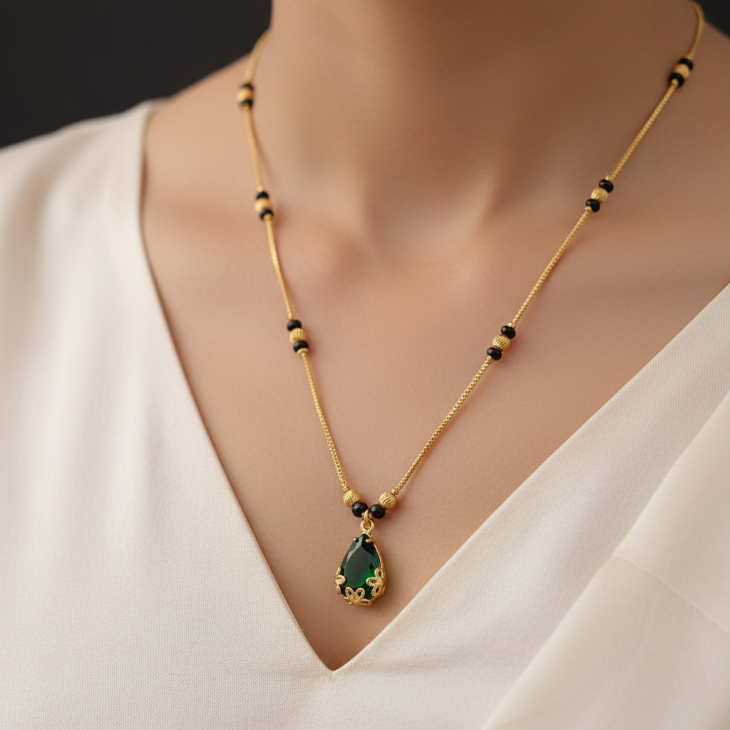 Emerald Grace Drop Mangalsutra