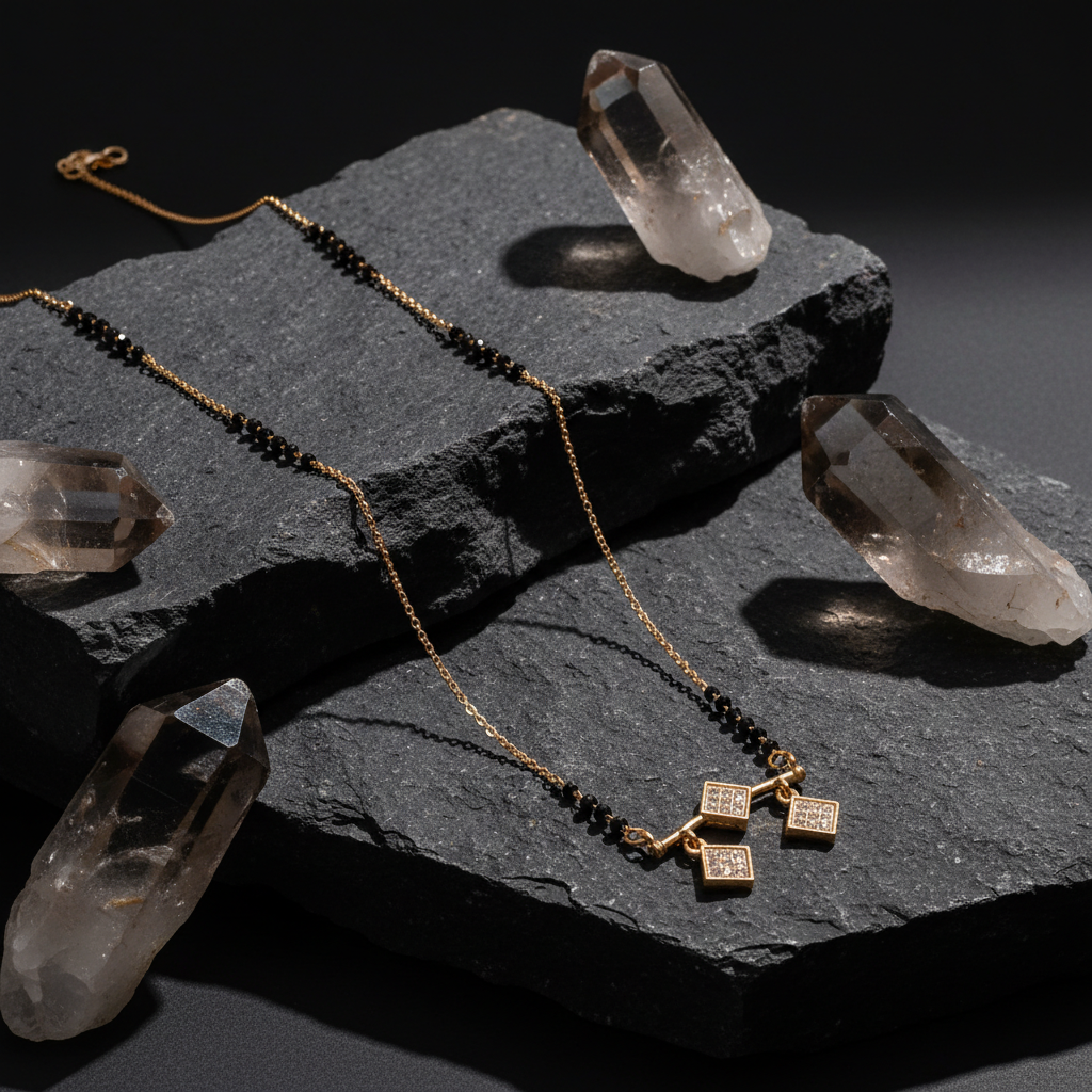 Trio Square CZ Mangalsutra