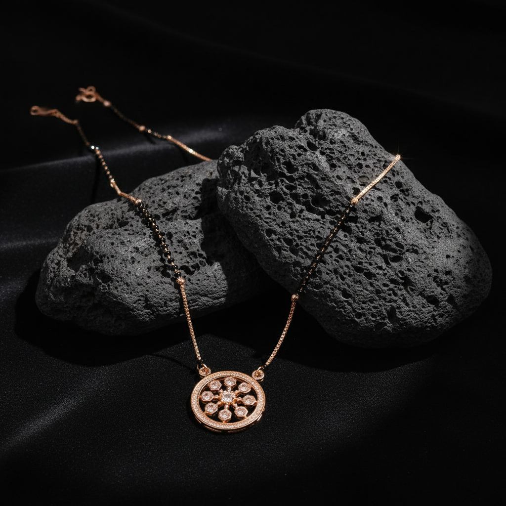 Classic Circular Diamond-Style Mangalsutra