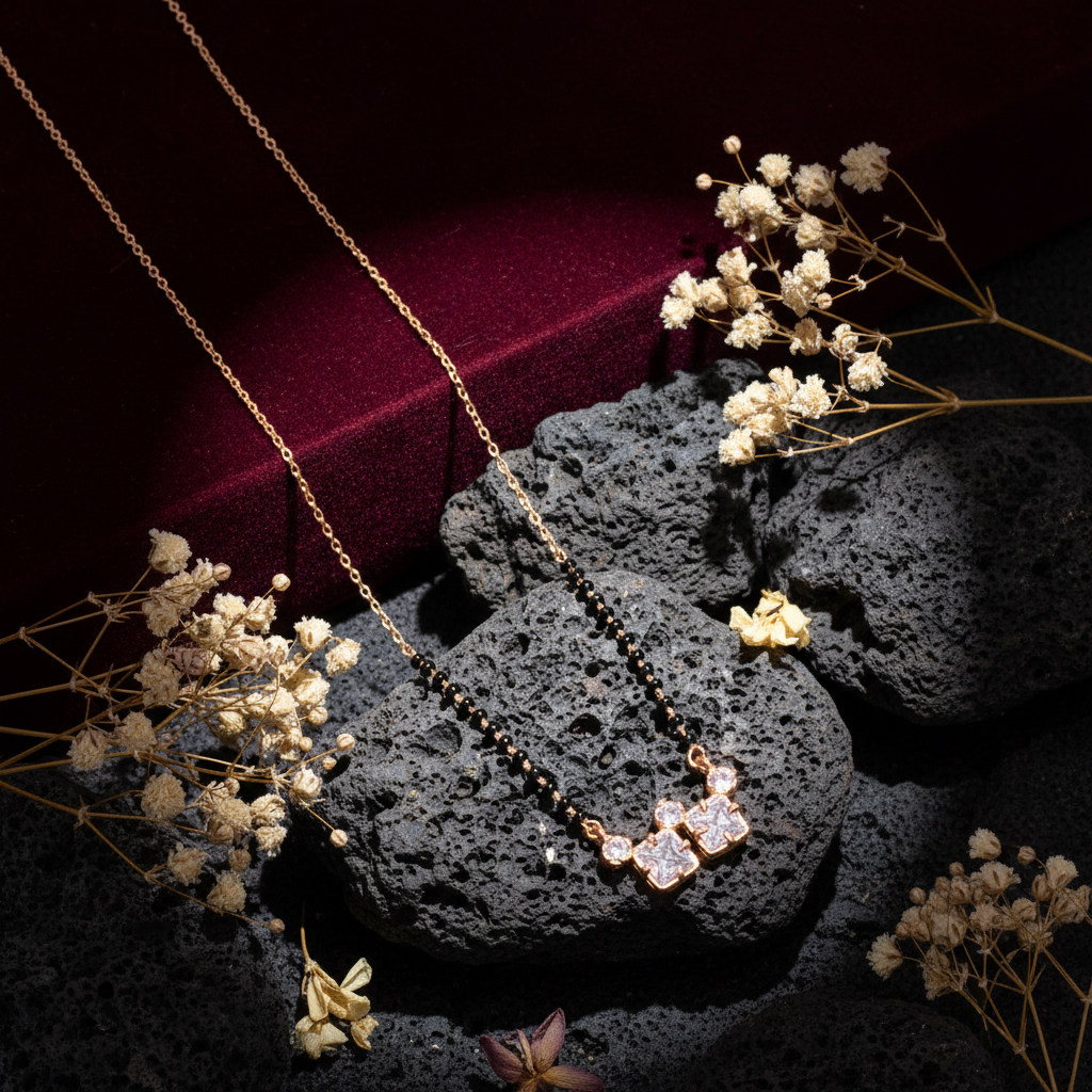 Square Diamond Mangalsutra