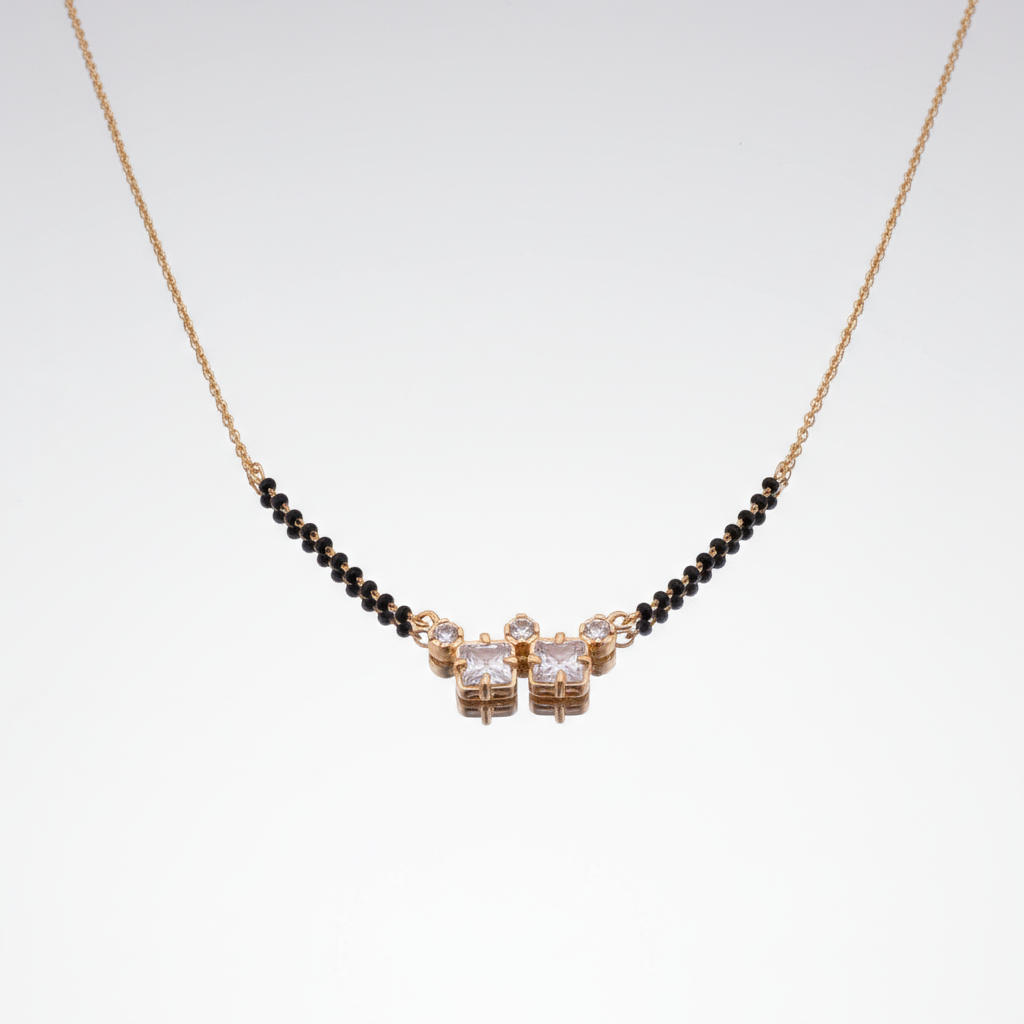 Square Diamond Mangalsutra