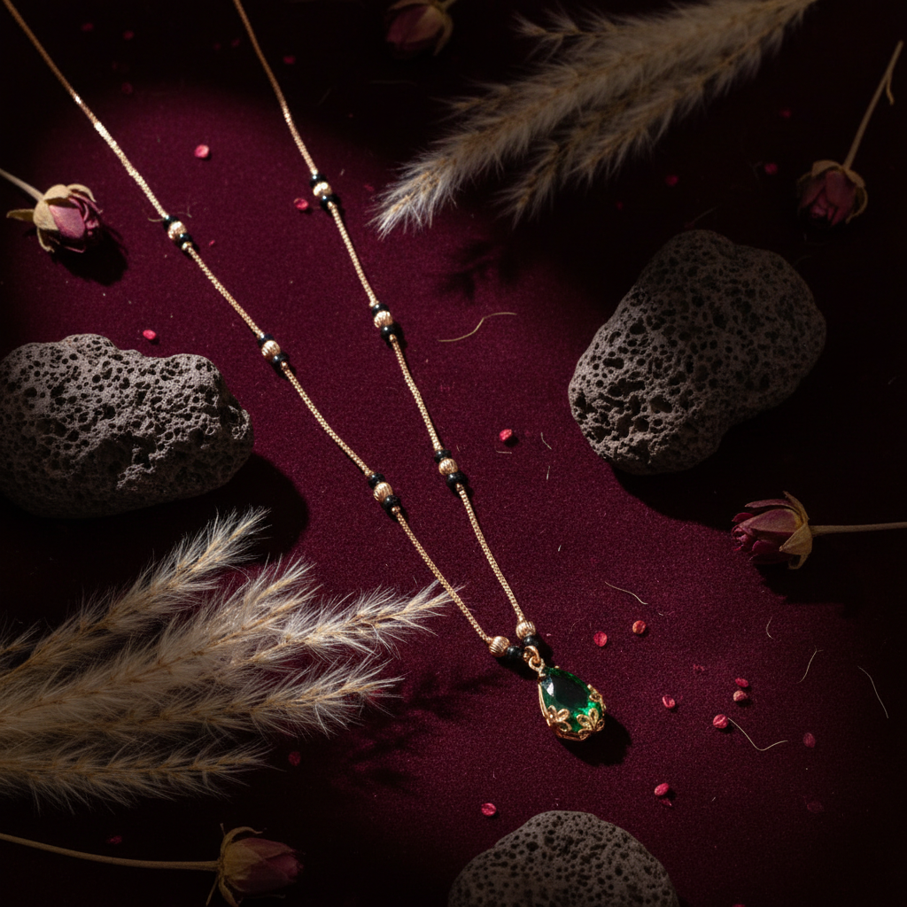 Emerald Grace Drop Mangalsutra