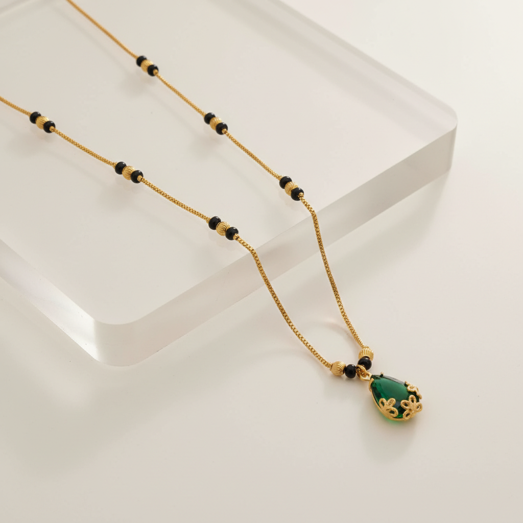 Emerald Grace Drop Mangalsutra
