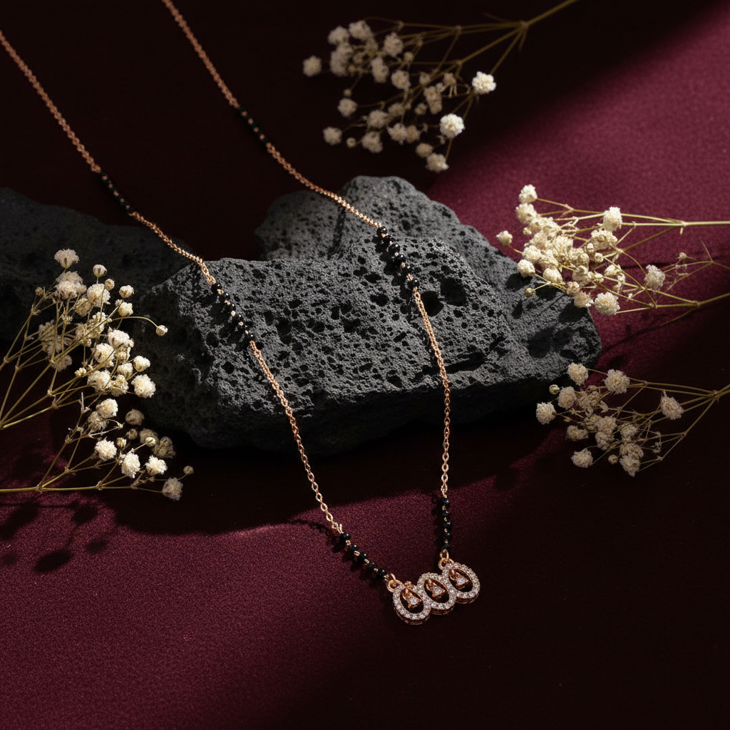 Trio Drop Diamond-Style Mangalsutra