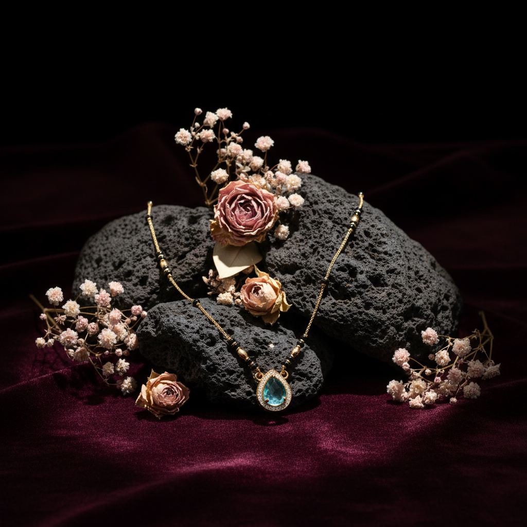 Aarvi Green Drop CZ Mangalsutra