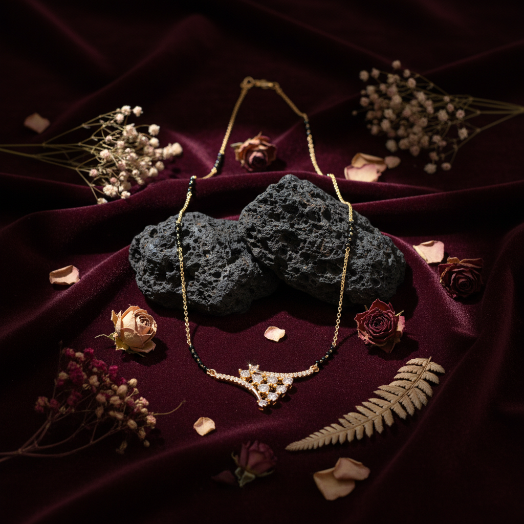 Royal Bloom Gold Plated CZ Mangalsutra