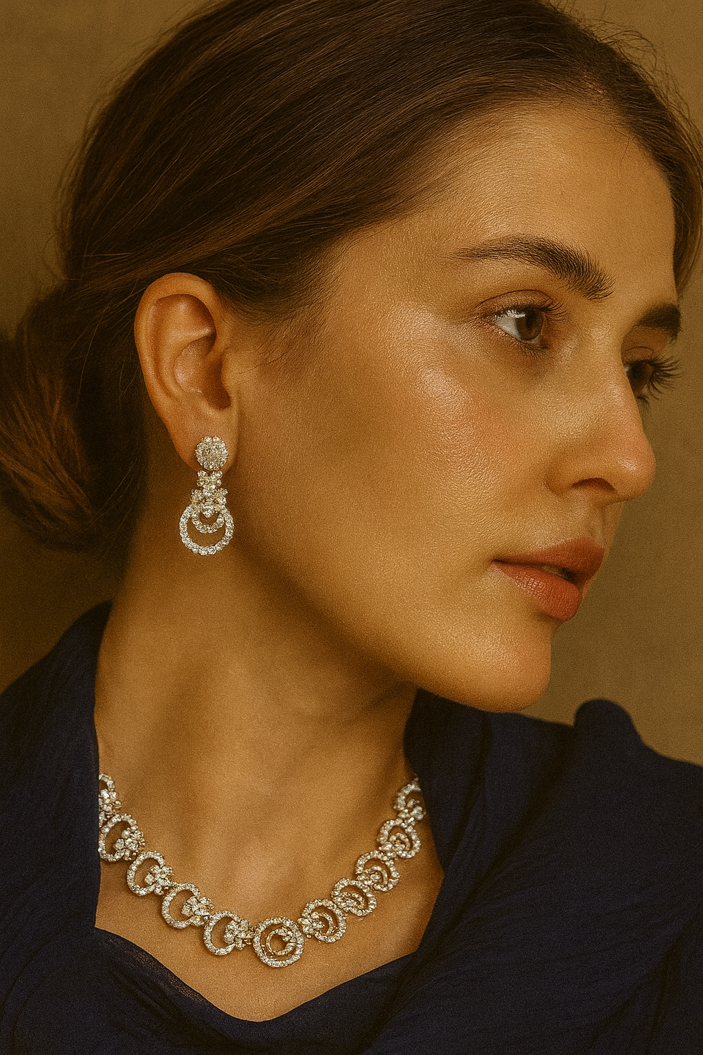 Eternal Hearts Diamond Necklace Set – Timeless Love Edition by Nivora Jewel