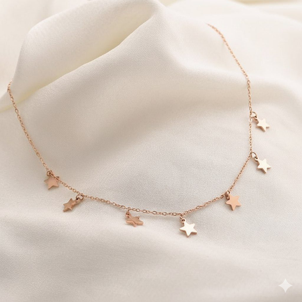 Rose Gold Star Charm Necklace – Minimal Daily Wear Chain by Nivora Jewel