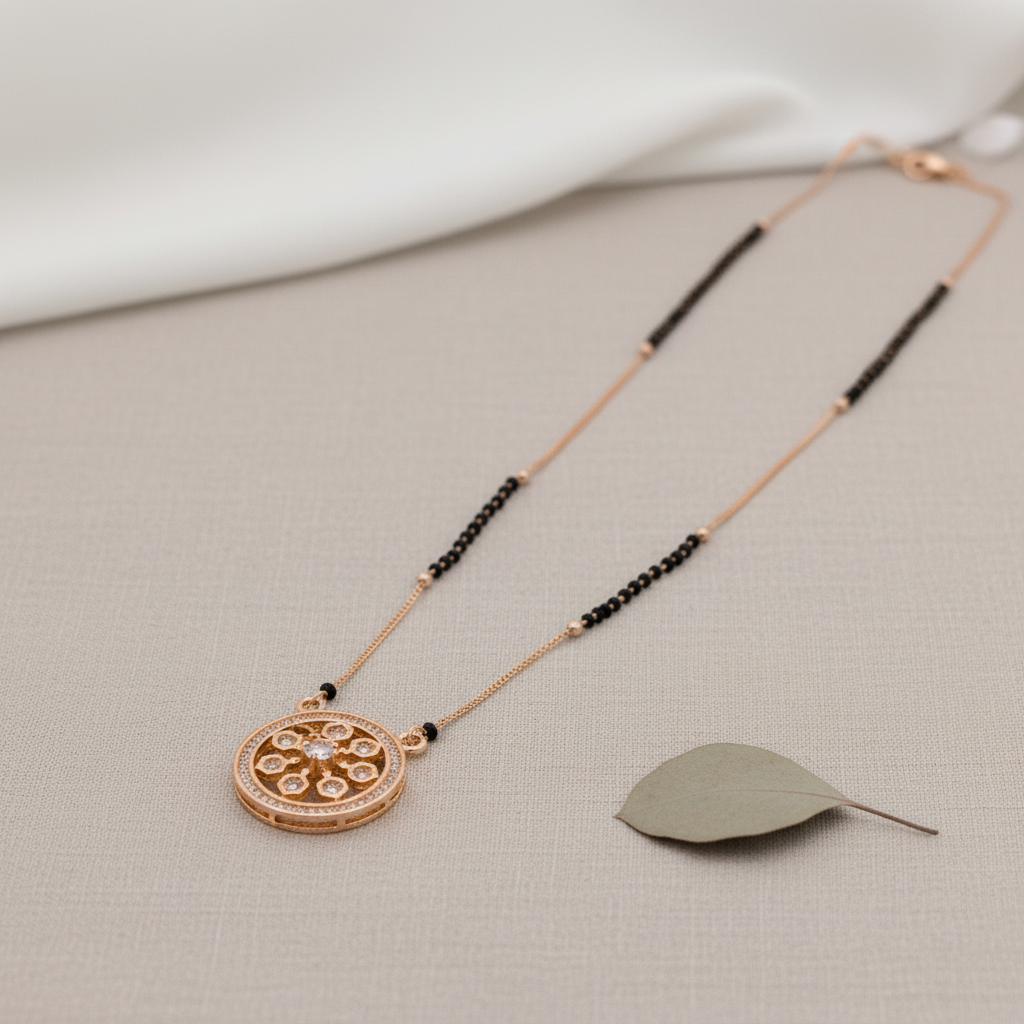 Classic Circular Diamond-Style Mangalsutra