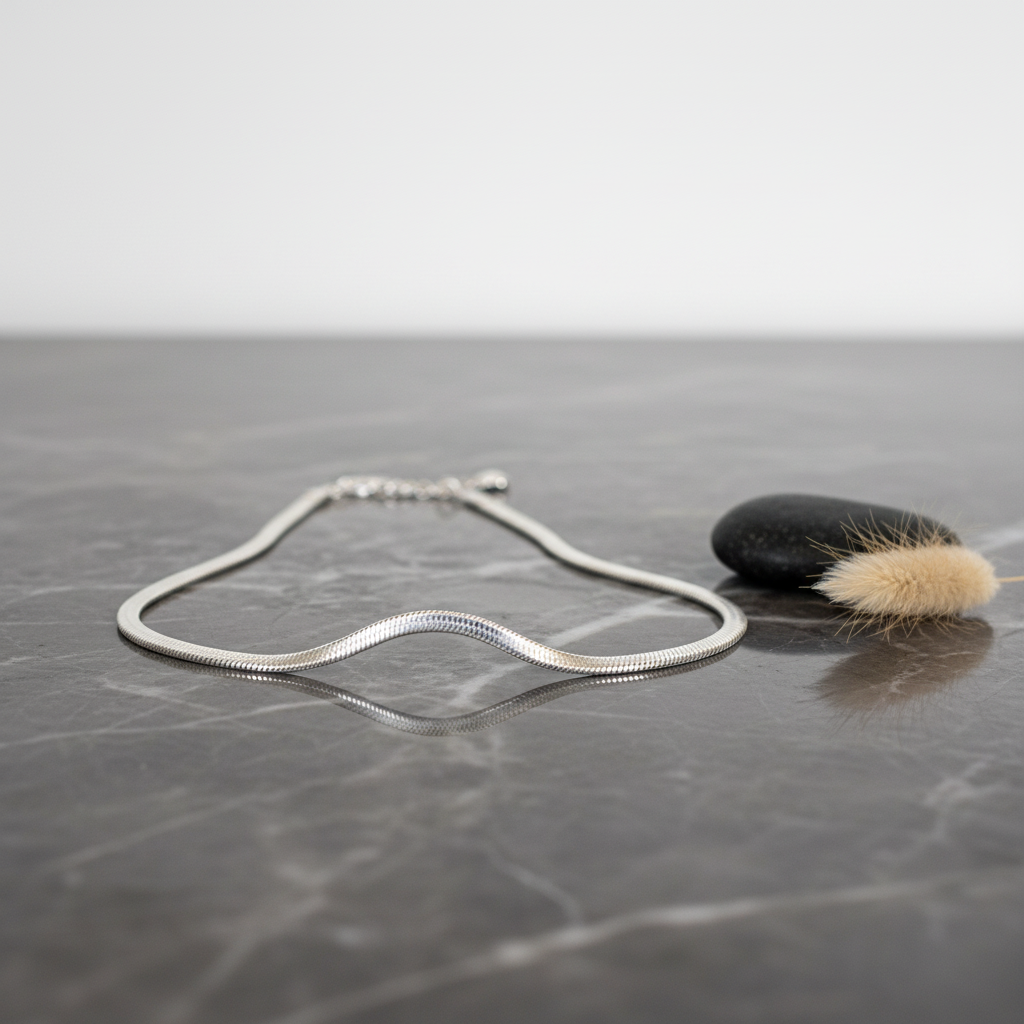 Premium Silver Snake Anklet for Women