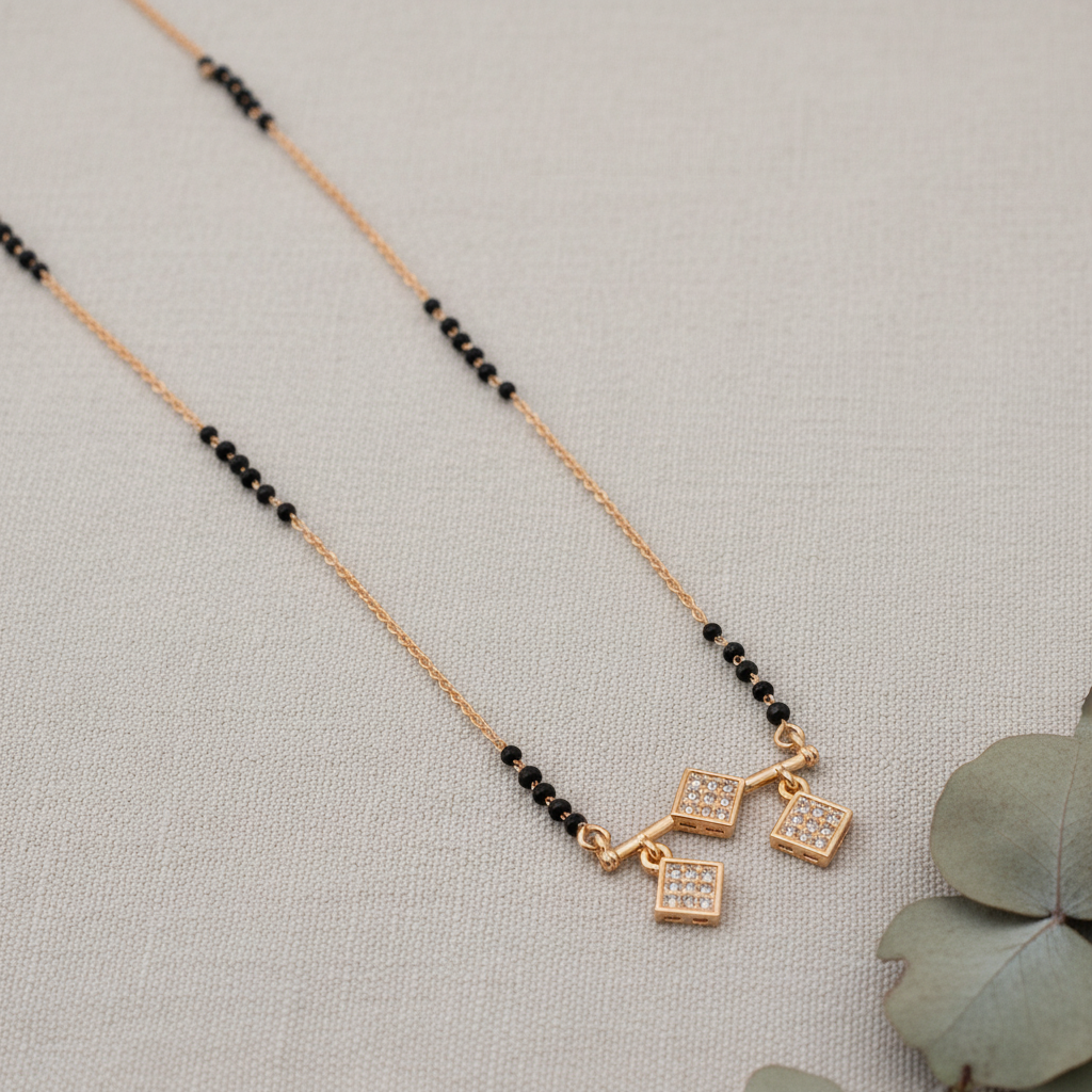 Trio Square CZ Mangalsutra