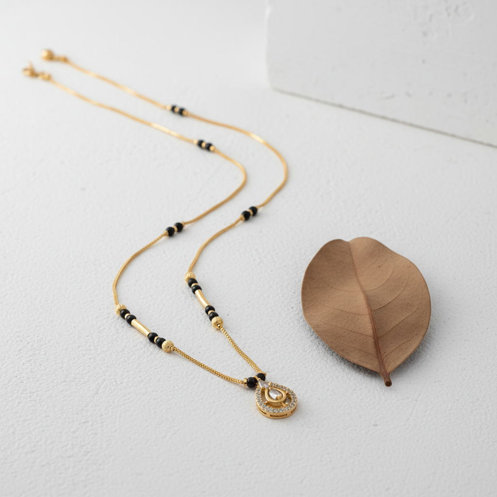 Nivora Jewel Teardrop CZ Mangalsutra