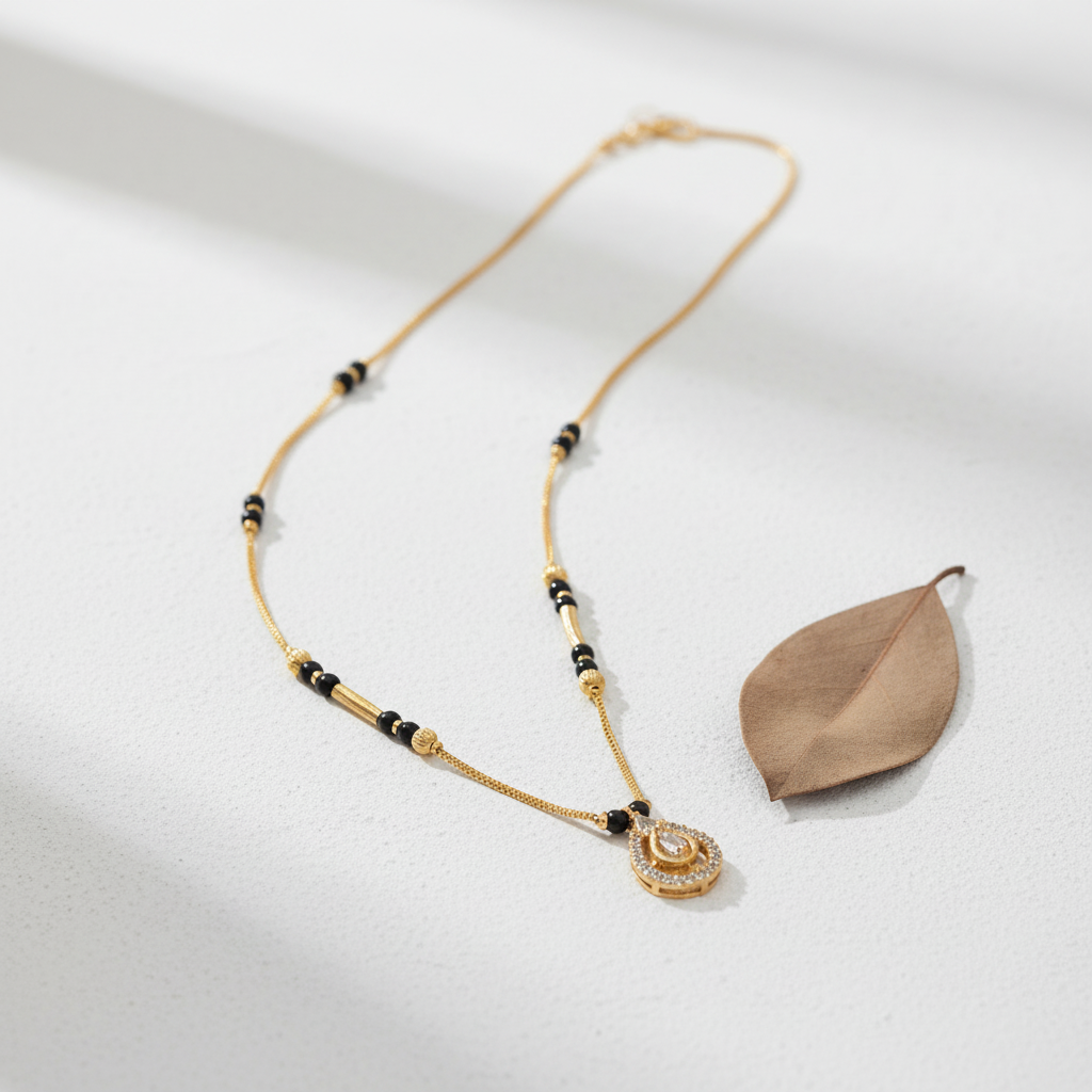 Nivora Jewel Teardrop CZ Mangalsutra