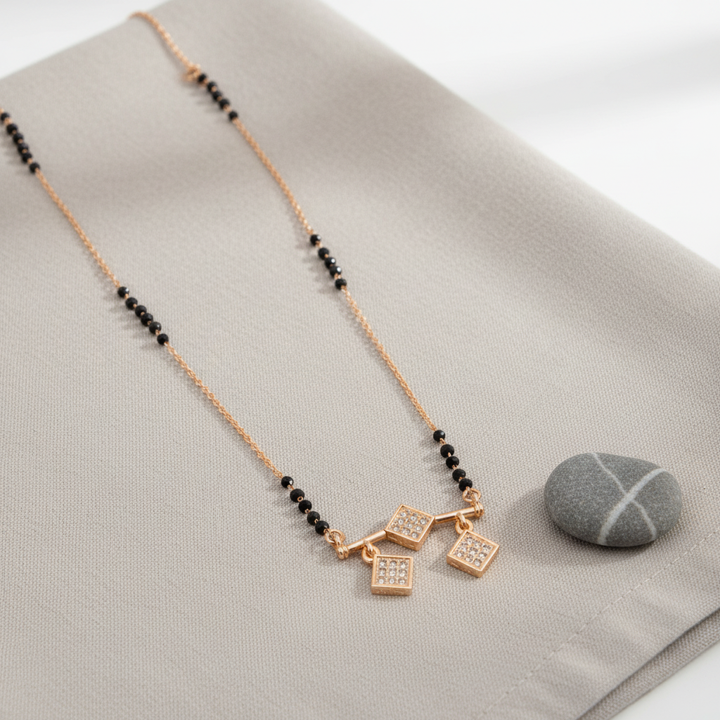 Trio Square CZ Mangalsutra