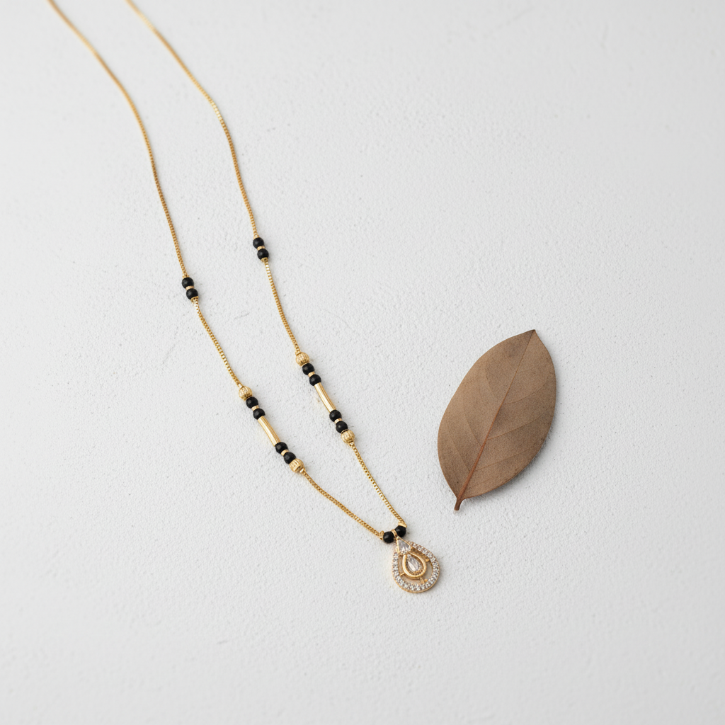 Nivora Jewel Teardrop CZ Mangalsutra