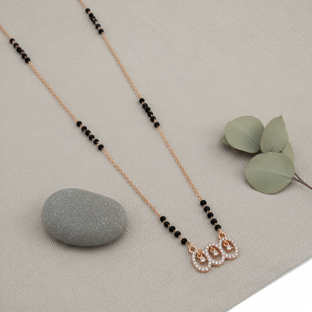 Trio Drop Diamond-Style Mangalsutra