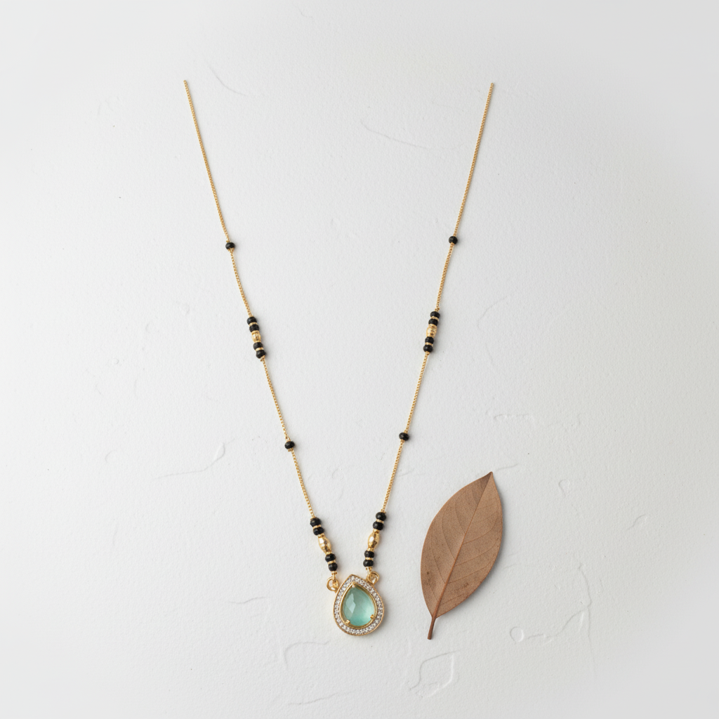 Aarvi Green Drop CZ Mangalsutra