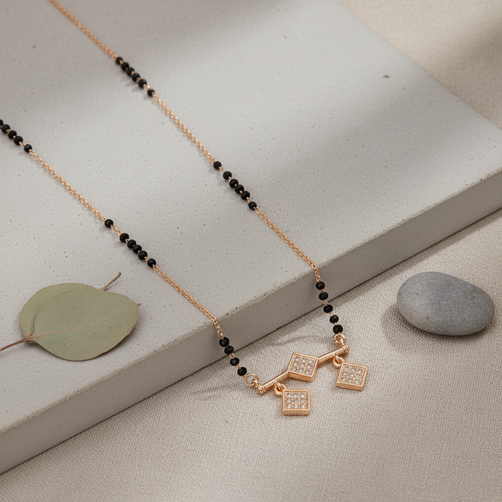 Trio Square CZ Mangalsutra