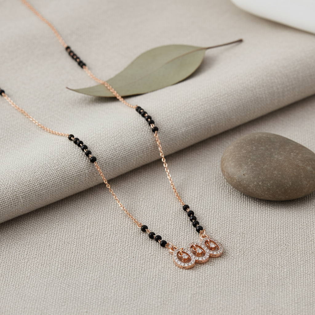 Trio Drop Diamond-Style Mangalsutra